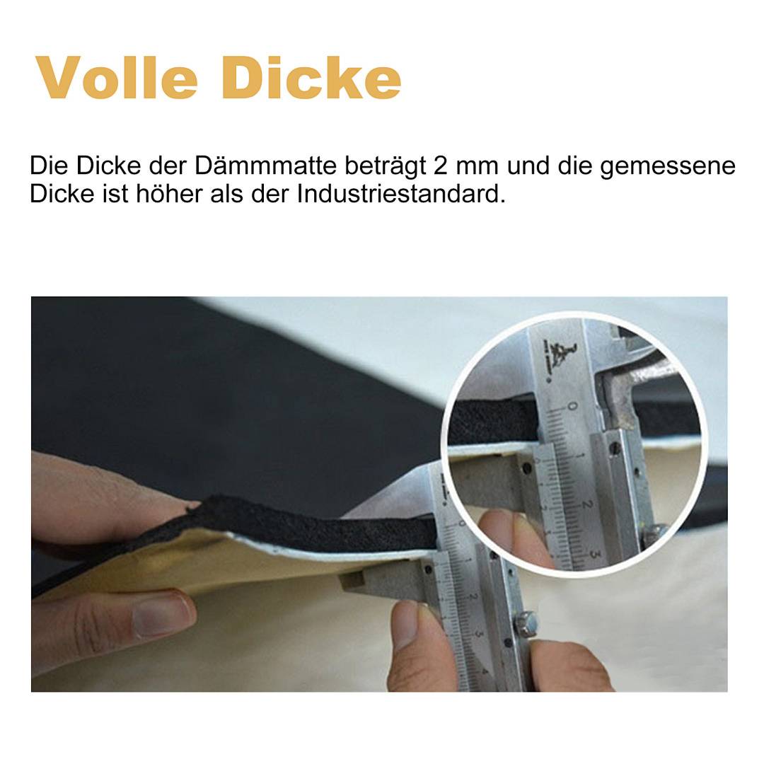 Dämmmatte Alubutyl Anti-Dröhn 2qm Dämmung Anti Dröhn Matte Selbstklebend Bitumen-Ersatz Dämmschaummatte Profi