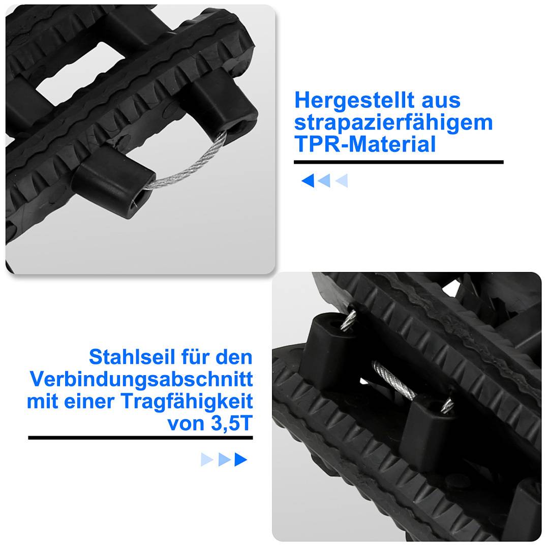 Anfahrhilfe Grippmatte Auto LKW PKW 2X Traktionsmatte Traktionshilfe Gripmatte Rad Winter Reifen Antirutschmatte
