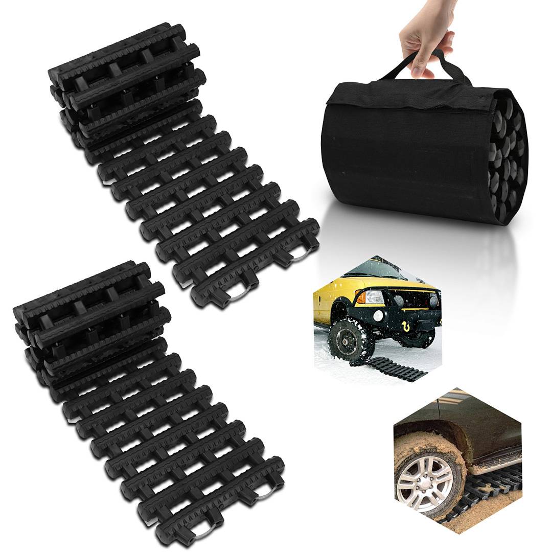 2 Stück Anfahrhilfe Traktionshilfe Traktionsmatte mit Tragetasche Auto LKW PKW Grippmatte Reifen Gripmatte Rad Winter