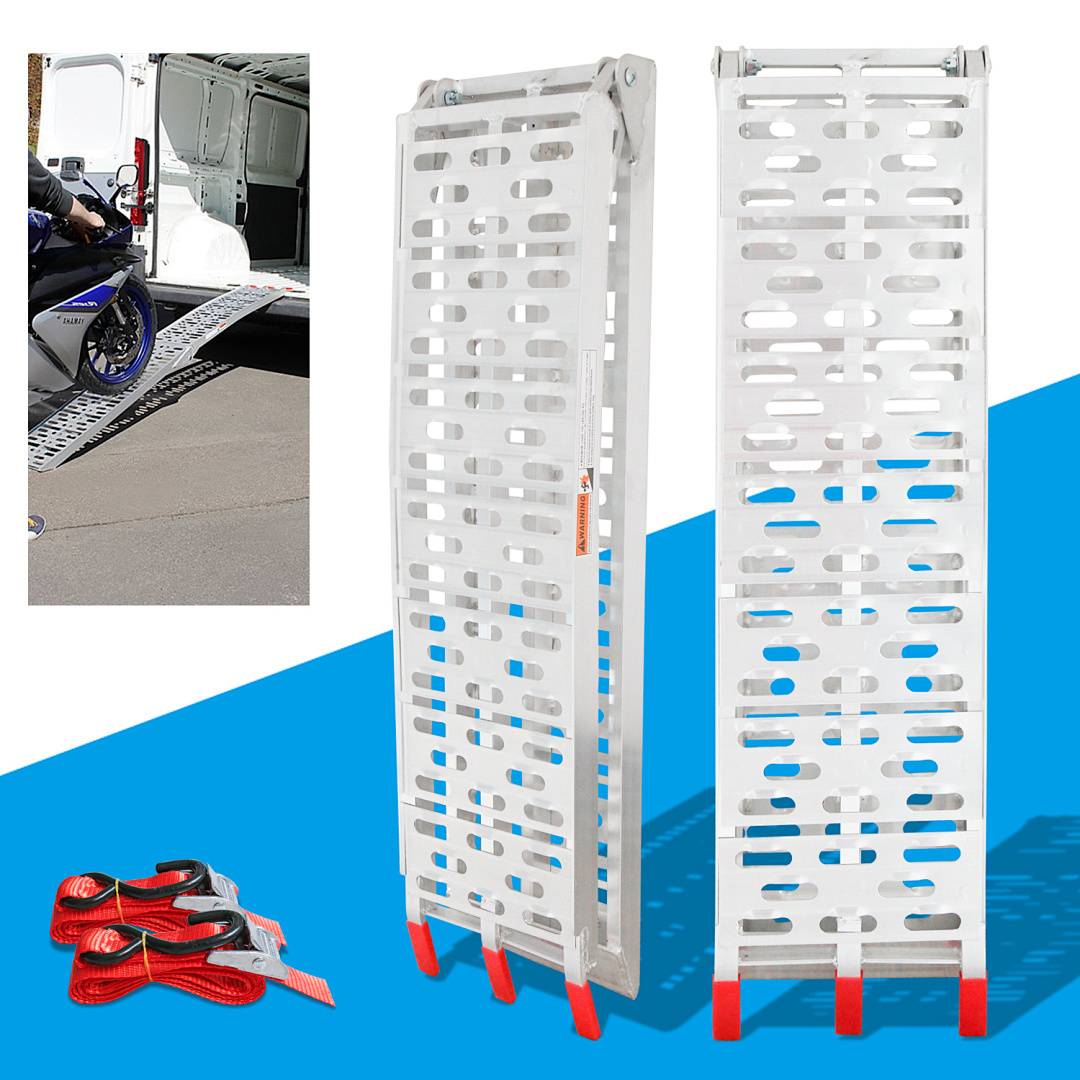 2x Auffahrrampe Auffahrschiene Klappbar Verladerampe Verladeschiene Anhängerrampe Rampe Auffahrrampen Motorradrampe Laderampe