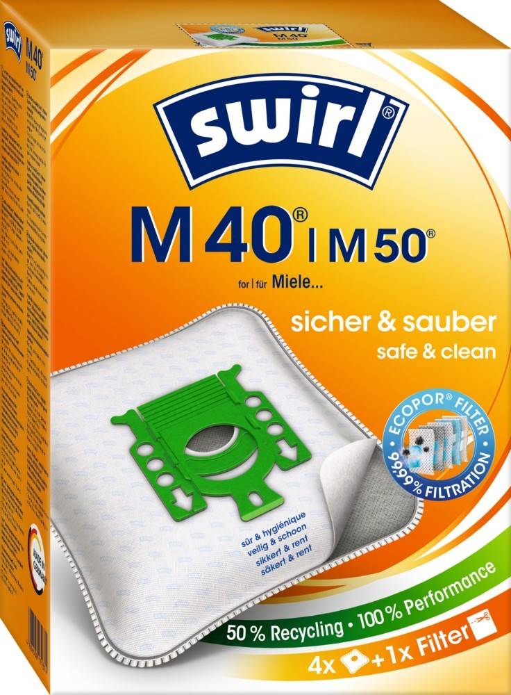 Swirl Staubbeutel M 40/M 50 EcoPor VE4