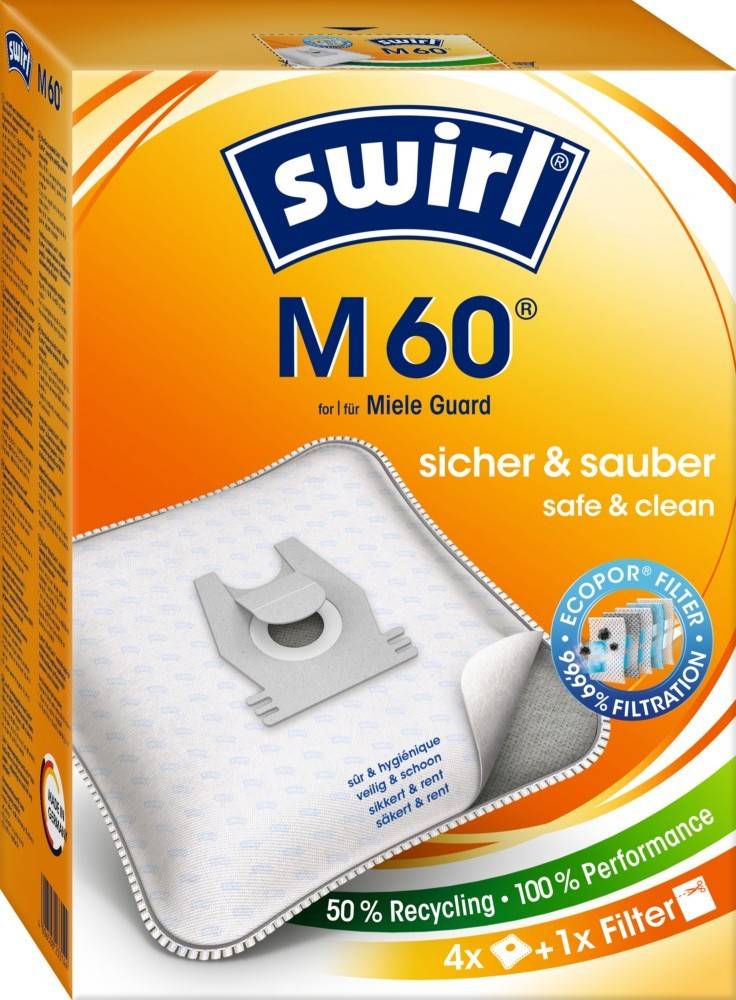 Swirl Staubbeutel M 60 EcoPor VE4
