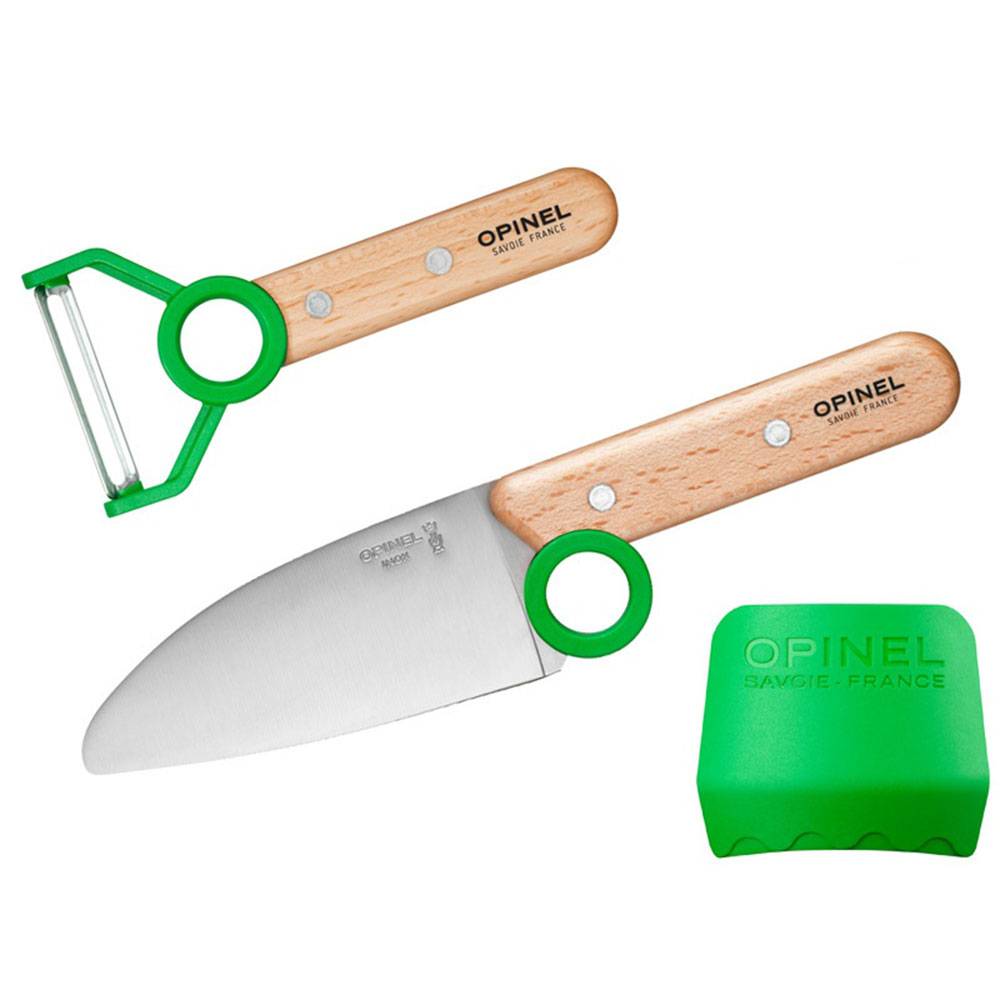 Opinel LE PETIT CHEF Kinder Küchen-Set 3 teilig - Grün