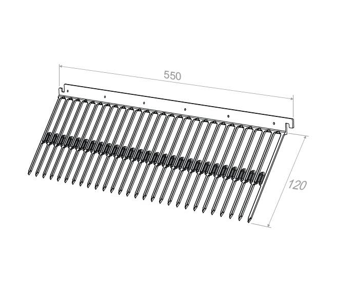 PV SolarSafe Taubenabwehr PV 22 m – 120 mm, Clips für 35 mm Rahmen