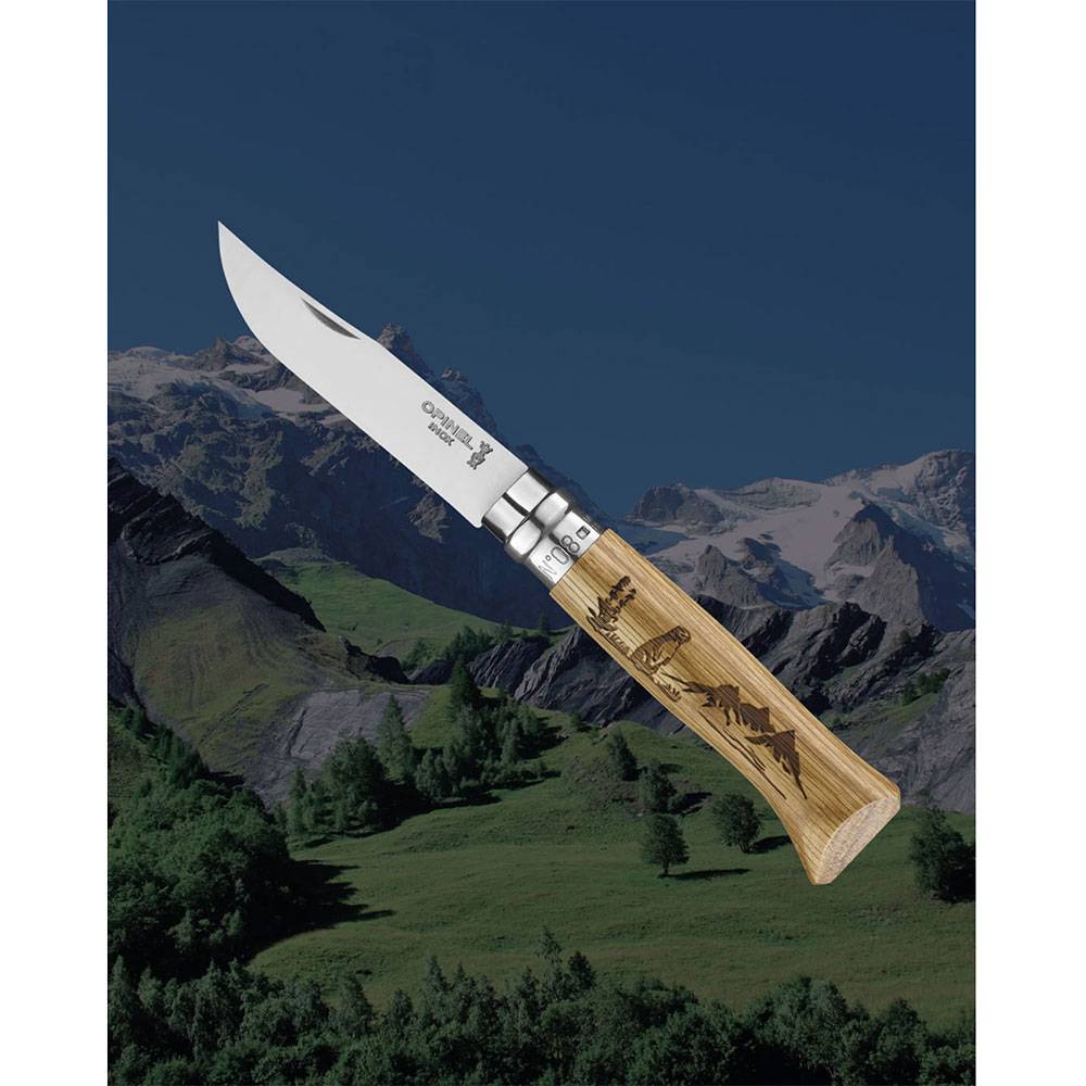Opinel No 08 Animalia America Taschenmesser - Murmeltier