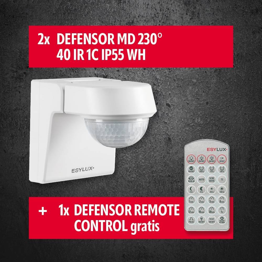 ESYLUX Bewegungsmelderpaket DEFENSOR MD230 WH