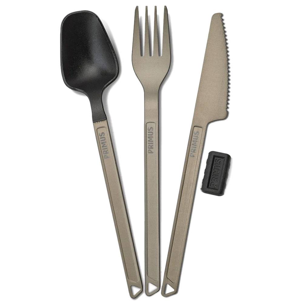 Primus Trek Cutlery Campingbesteck Aluminium - Schwarz