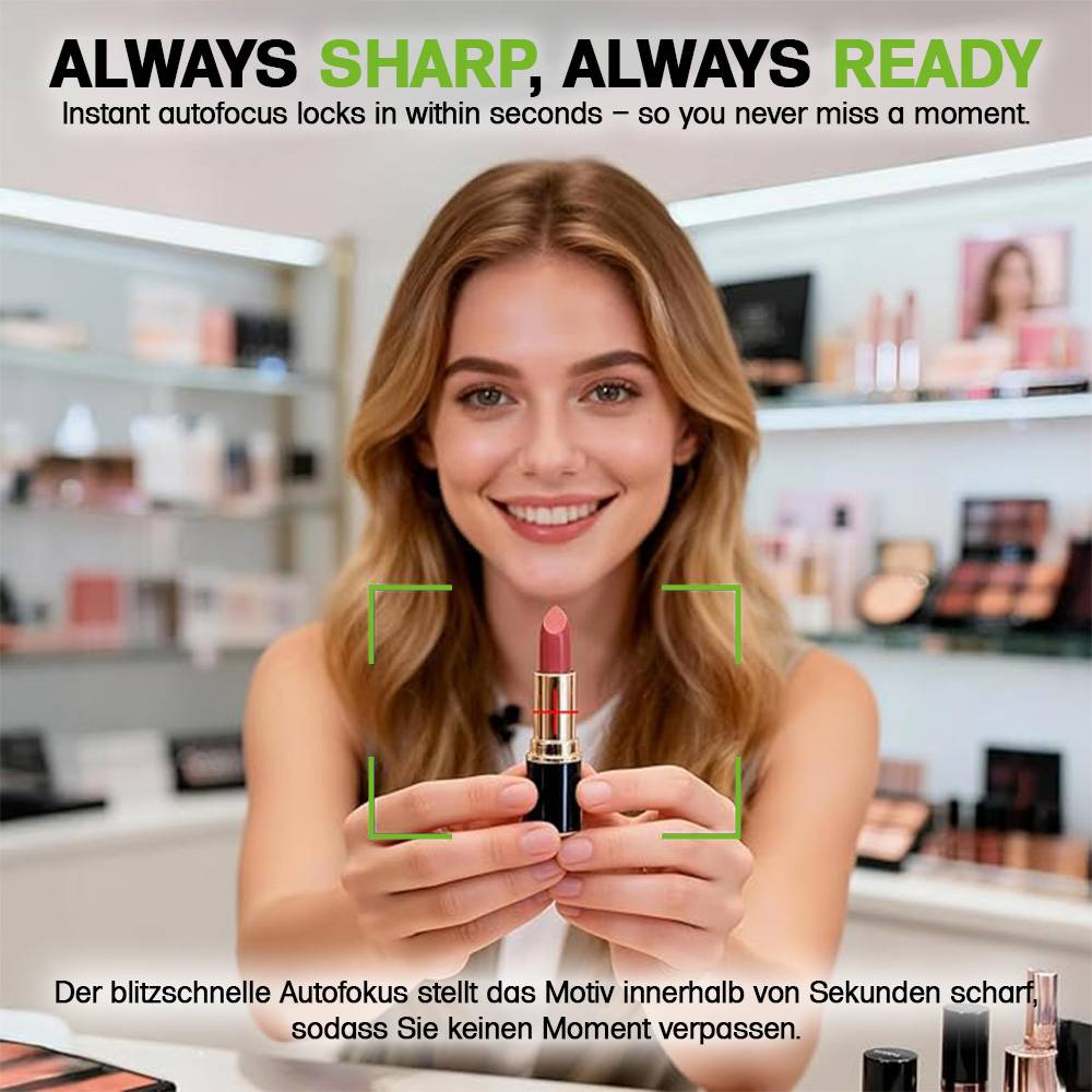 UGREEN UHD Webcam 4K mit Mikrofon, Autofokus & Privacy-Shutter, USB-A/C