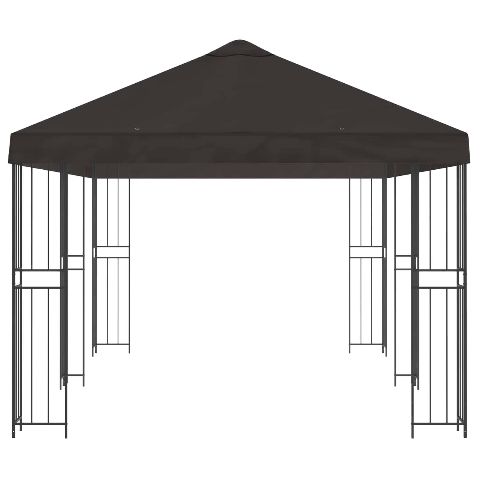 vidaXL Pavillon mit Seitenwänden 6 x 3 m Anthrazit Polyester und Stahl