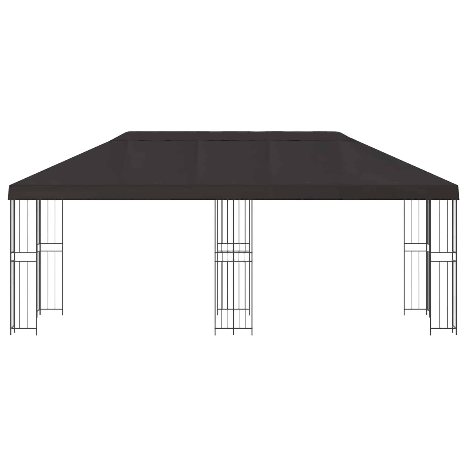 vidaXL Pavillon mit Seitenwänden 6 x 3 m Anthrazit Polyester und Stahl