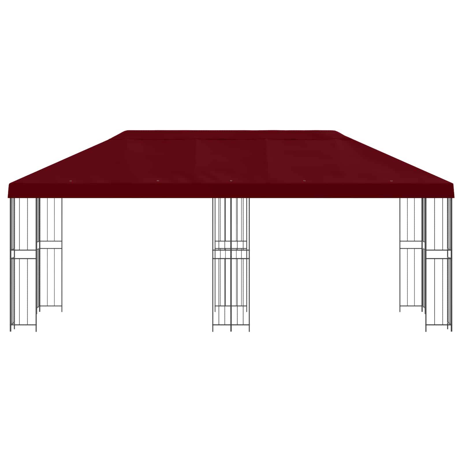 vidaXL Pavillon mit Seitenwänden 6 x 3 m Bordeauxrot