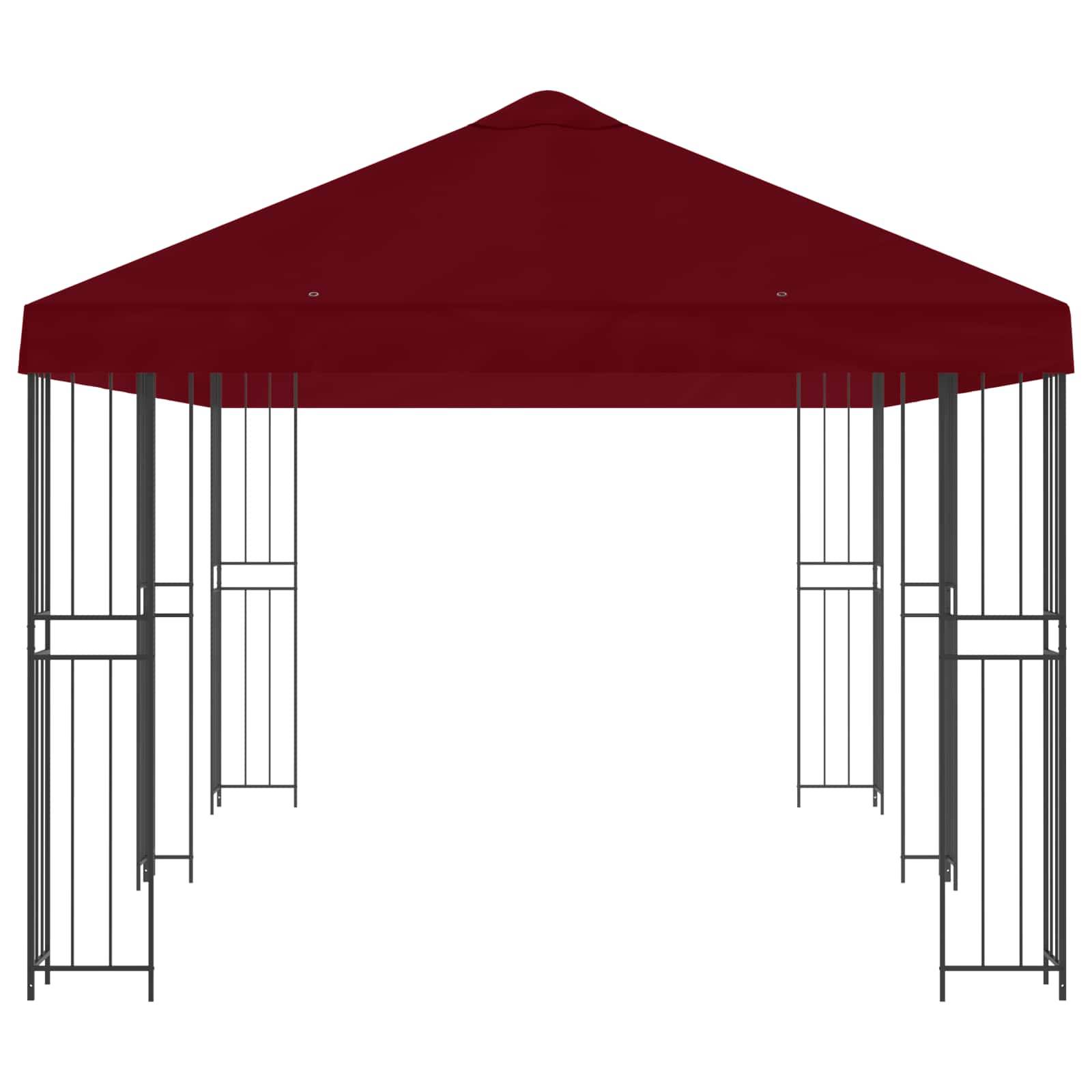 vidaXL Pavillon mit Seitenwänden 6 x 3 m Bordeauxrot