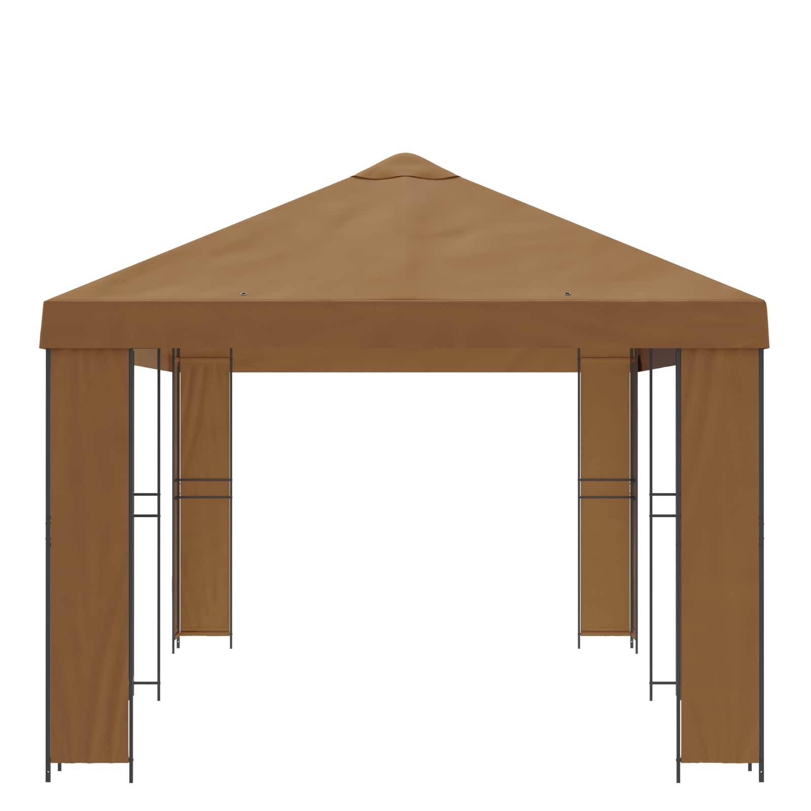 vidaXL Garten Pavillon 6 x 3 m Beige Polyester und Stahl 190