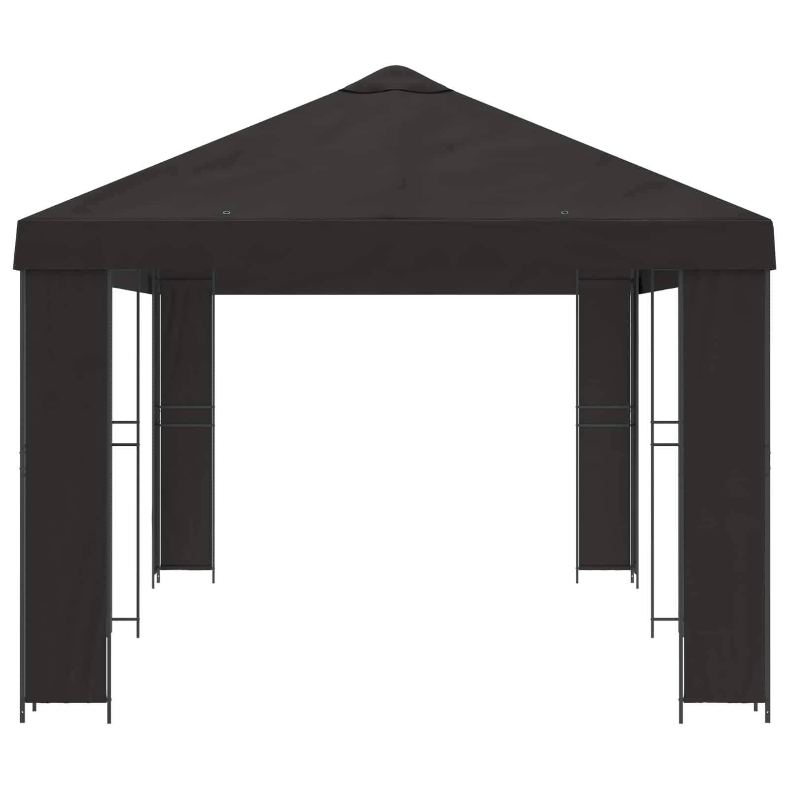 vidaXL Garten Pavillon 6 x 3 m Anthrazit Polyester und Stahl 190