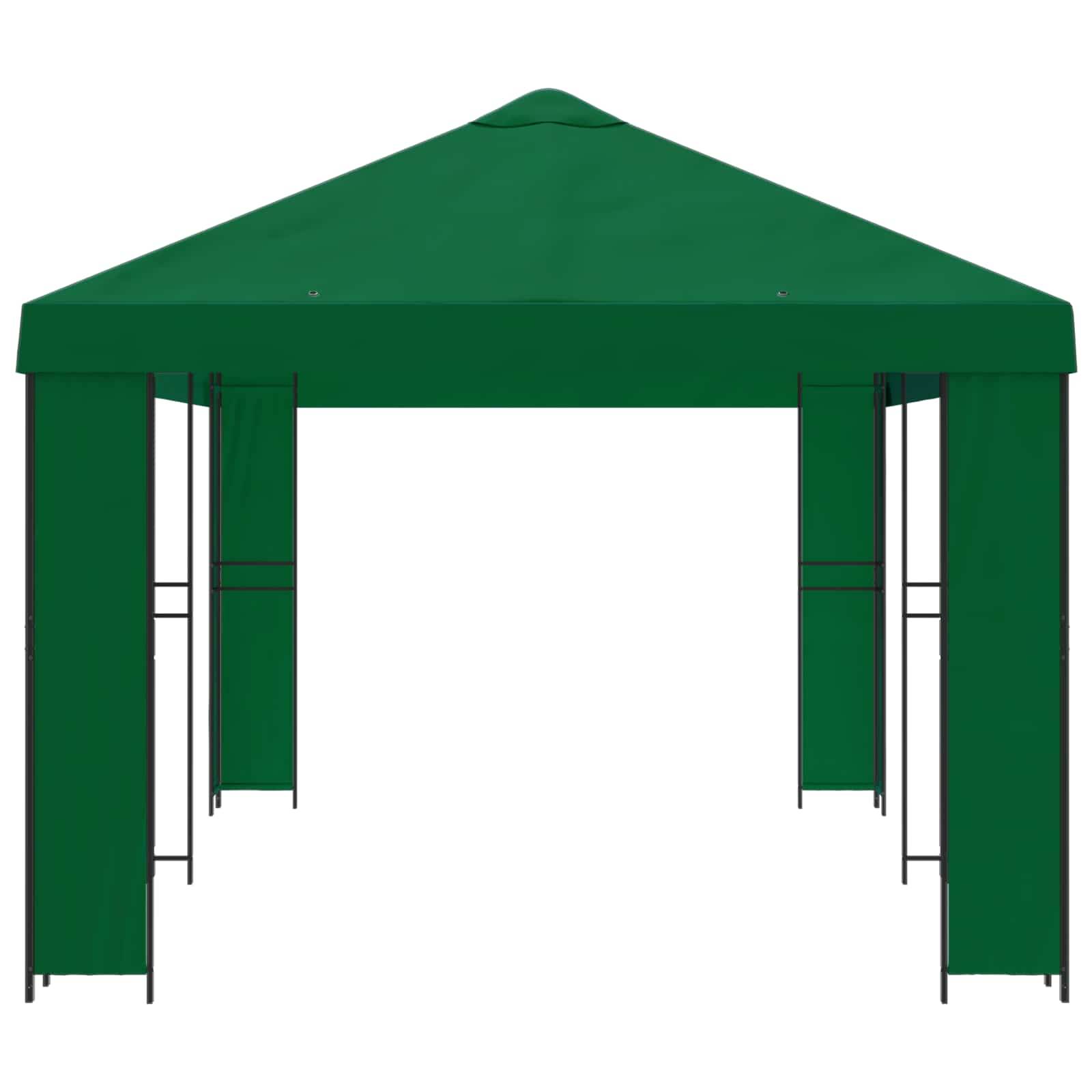 vidaXL Garten Pavillon 6 x 3 m Grün Polyester und Stahl 190