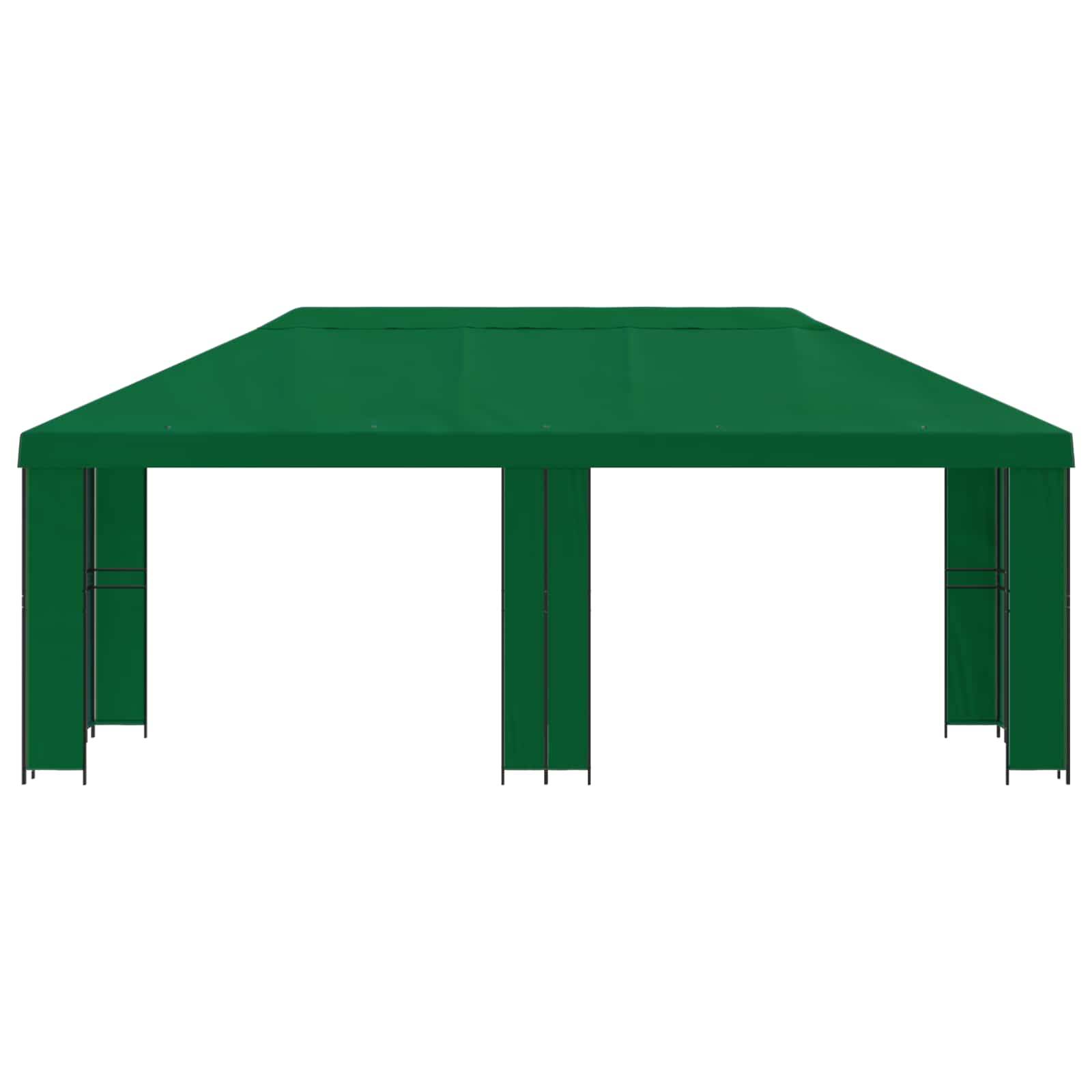 vidaXL Garten Pavillon 6 x 3 m Grün Polyester und Stahl 190