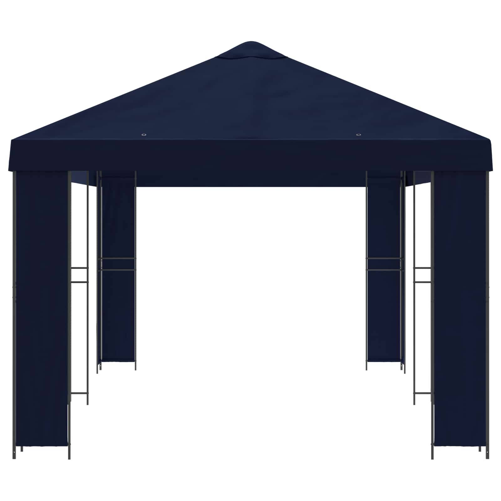 vidaXL Garten Pavillon 6 x 3 m Blau Polyester und Stahl 190
