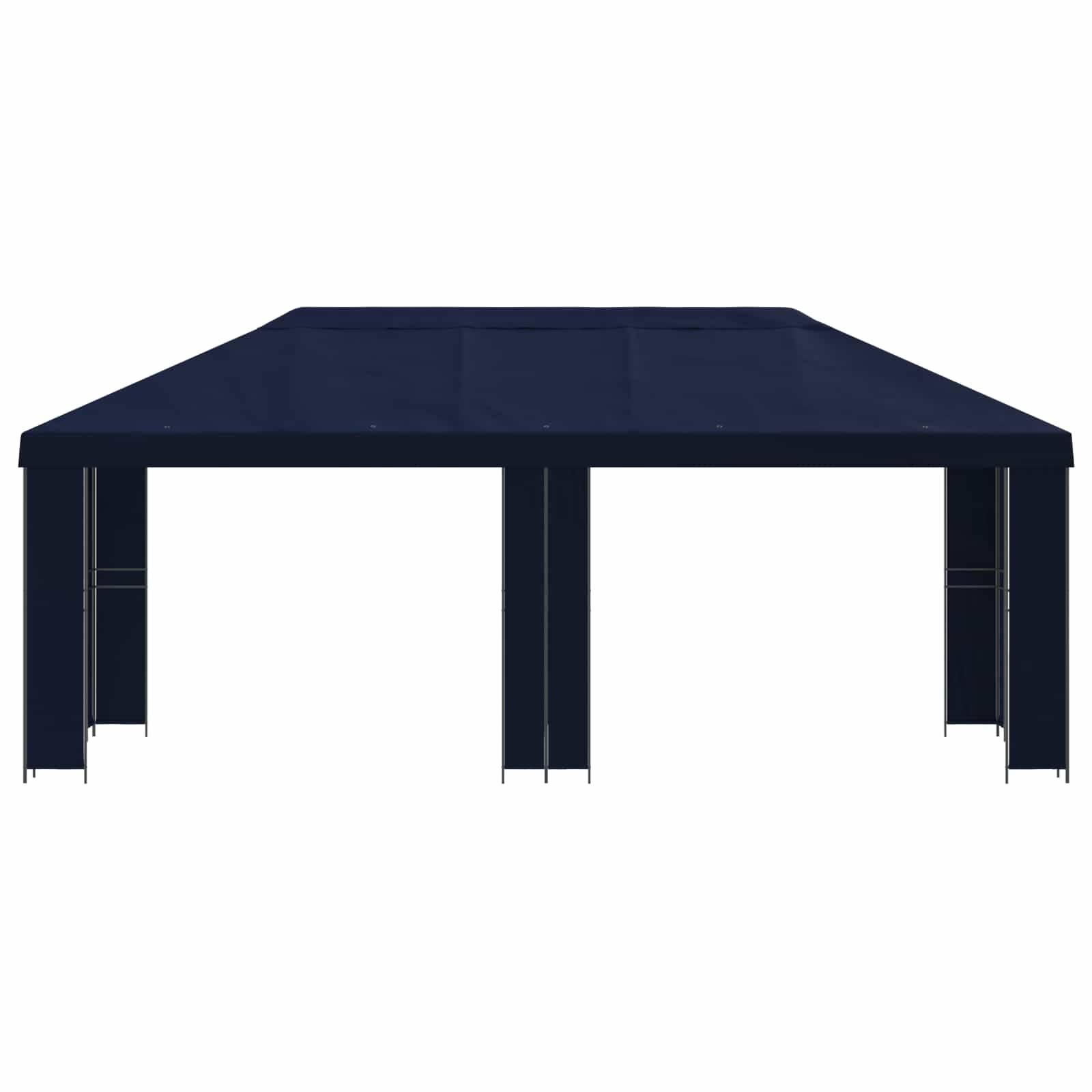 vidaXL Garten Pavillon 6 x 3 m Blau Polyester und Stahl 190
