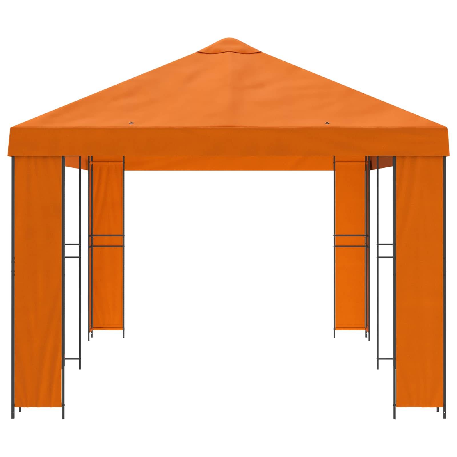 vidaXL Garten Pavillon 6 x 3 m Orange Polyester und Stahl 190