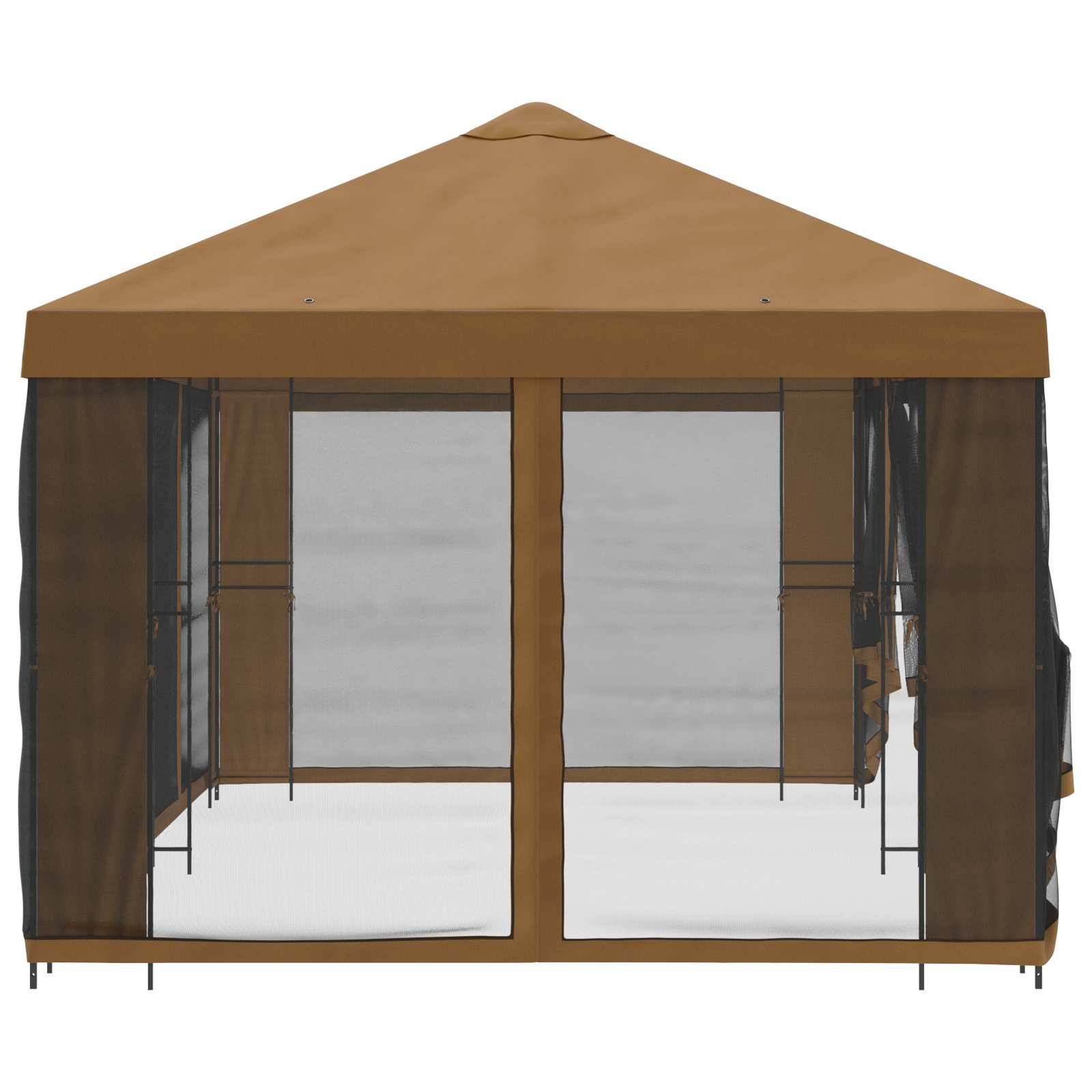 vidaXL Pavillon mit Seitenwänden 6 x 3 m Beige Polyester und Stahl 190