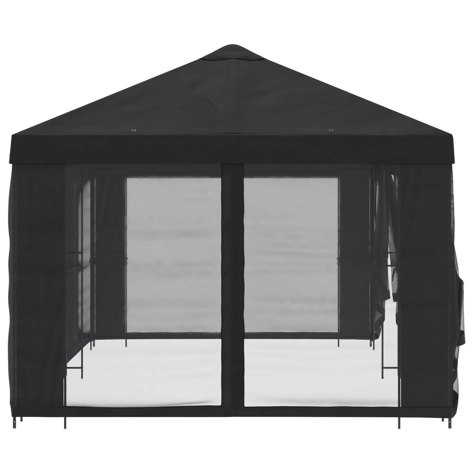 vidaXL Pavillon mit Seitenwänden 6 x 3 m Anthrazit Polyester und Stahl