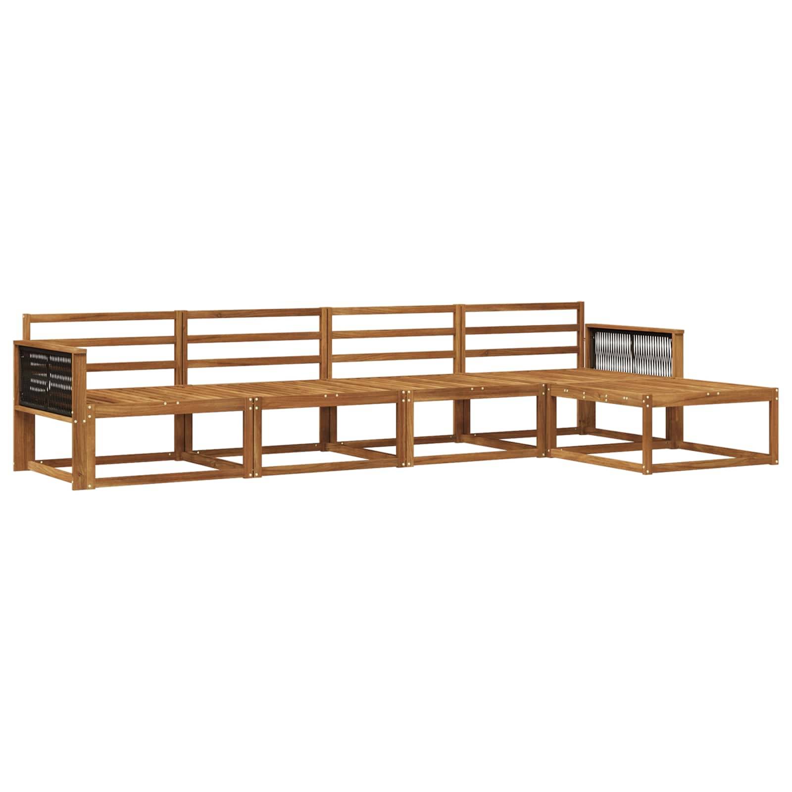 vidaXL Outdoor-Sofagarnitur 5 pcs Natur Massivholz Akazie