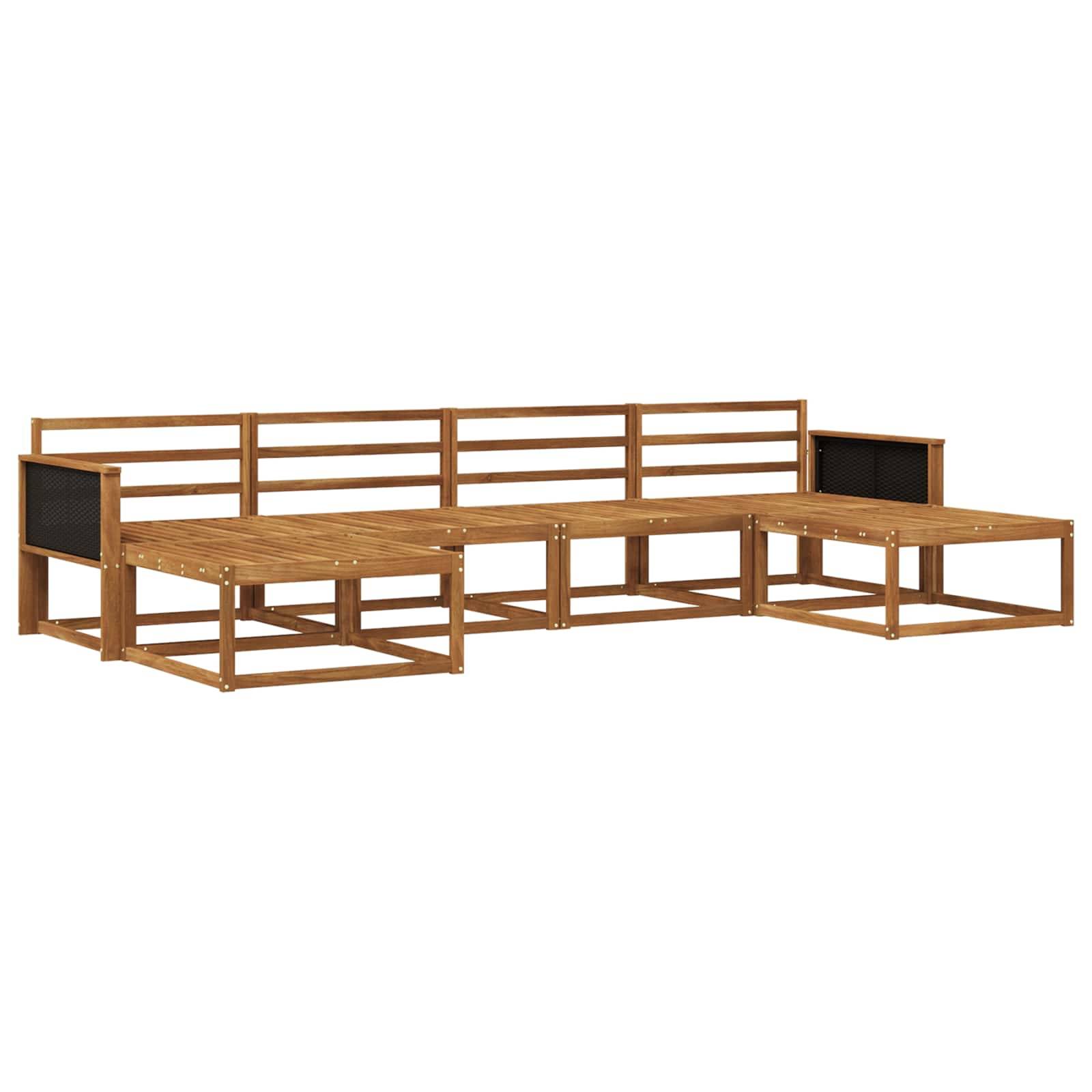 vidaXL Outdoor-Sofagarnitur 6 pcs Natur Massivholz Akazie
