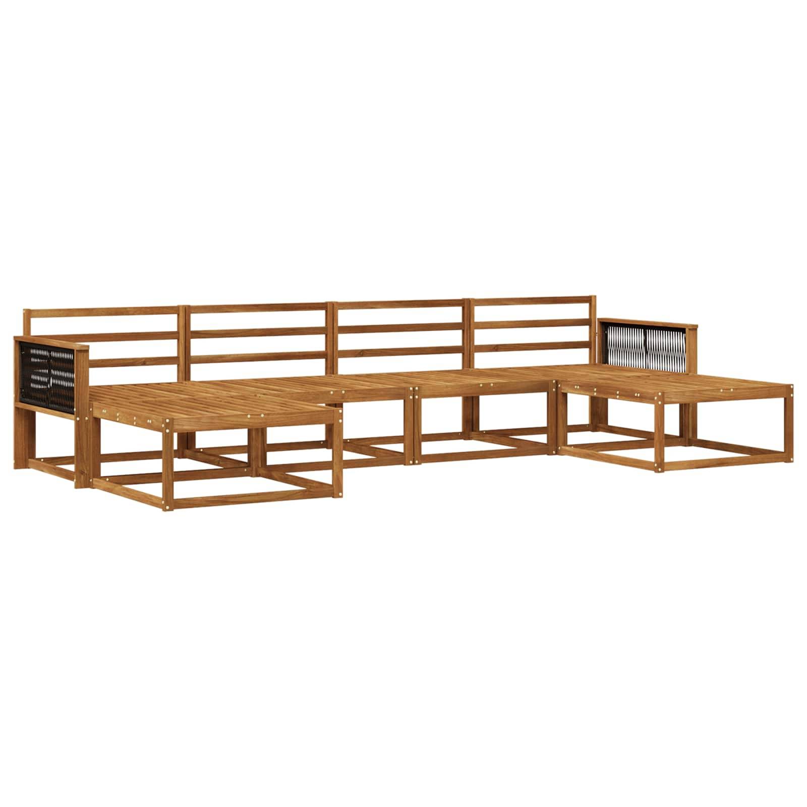 vidaXL Outdoor-Sofagarnitur 6 pcs Natur Massivholz Akazie