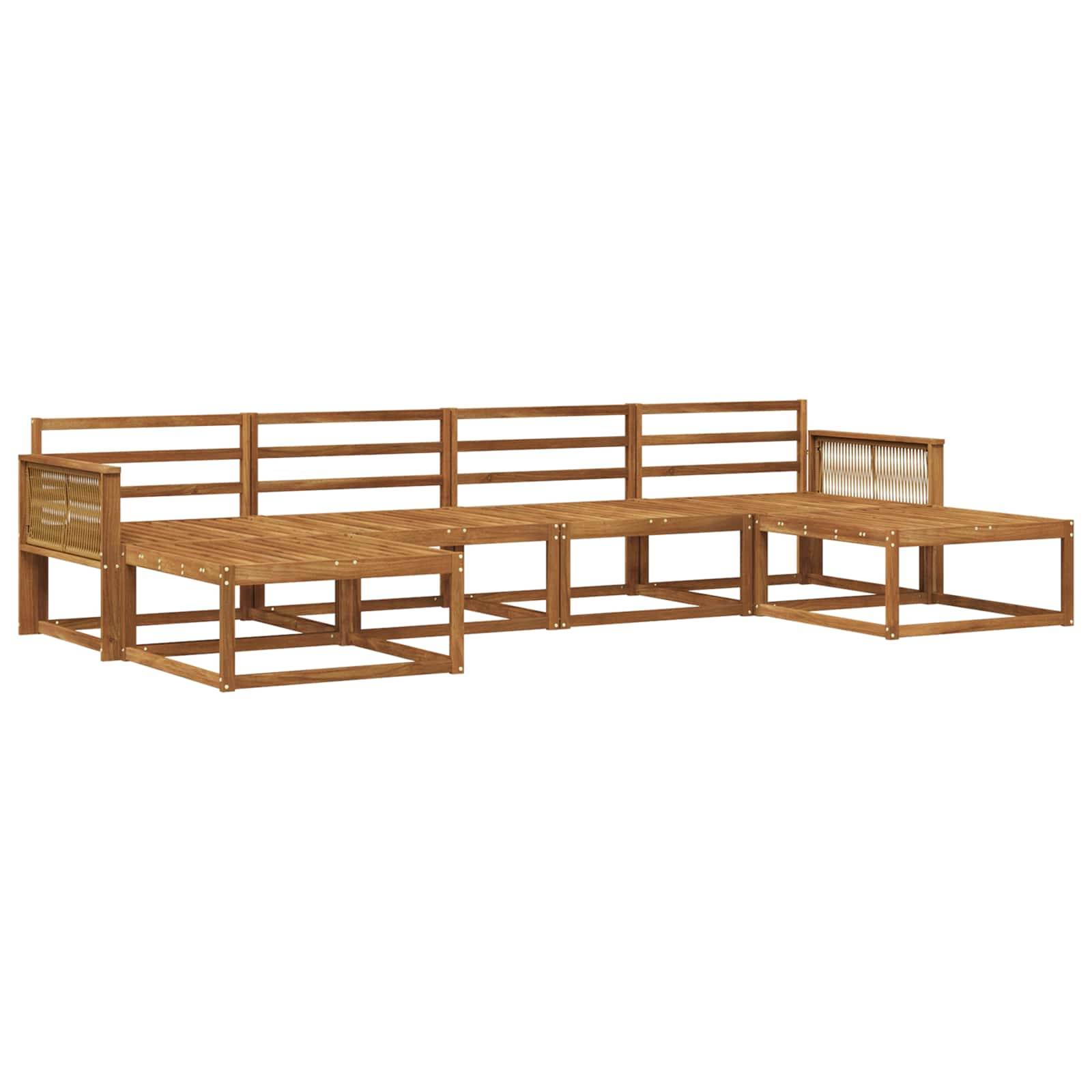 vidaXL Outdoor-Sofagarnitur 6 pcs Natur Massivholz Akazie