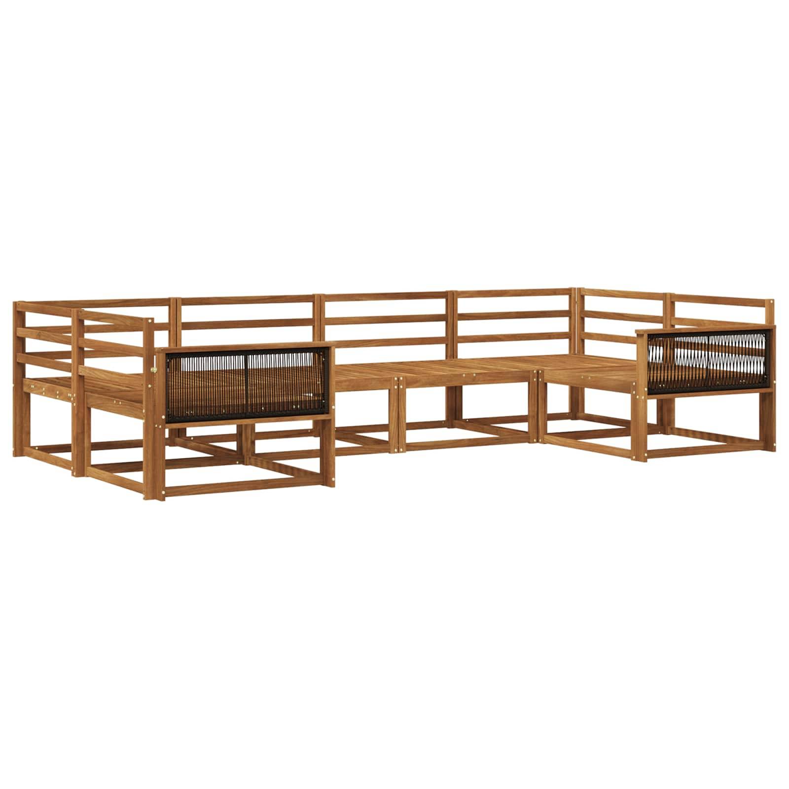 vidaXL Outdoor-Sofagarnitur 6 pcs Natur Massivholz Akazie