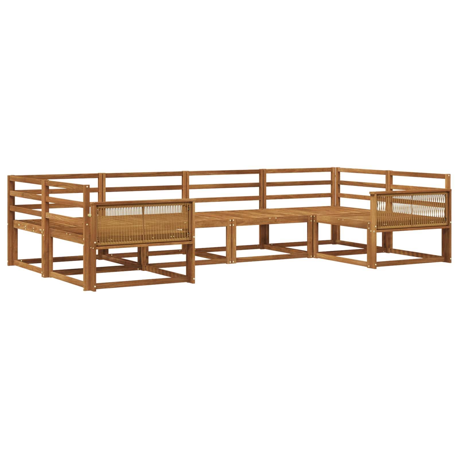vidaXL Outdoor-Sofagarnitur 6 pcs Natur Massivholz Akazie