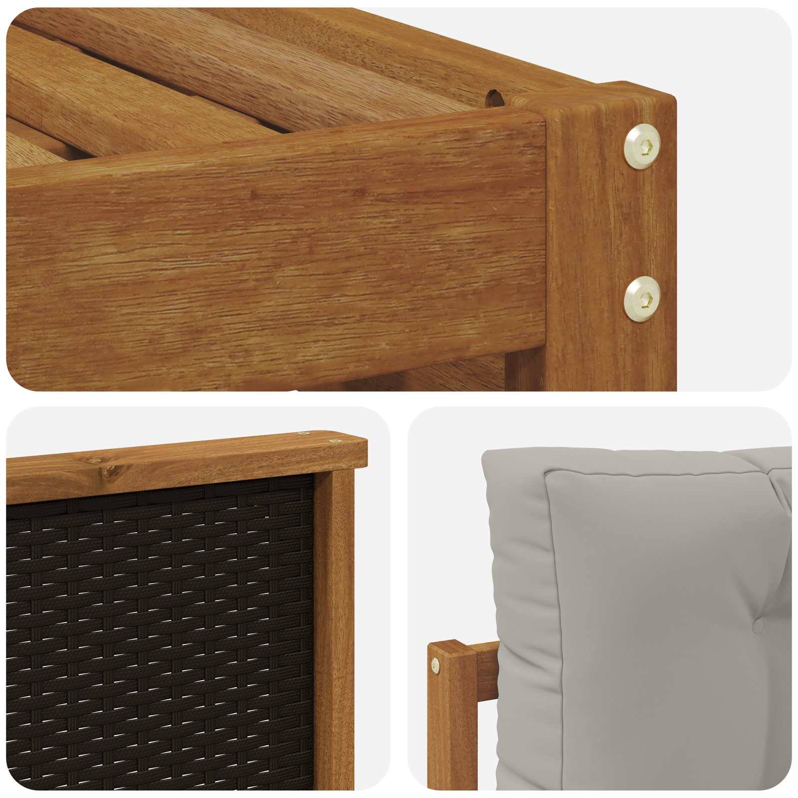 vidaXL Sofagarnituren mit Kissen 6 pcs Massivholz Akazie