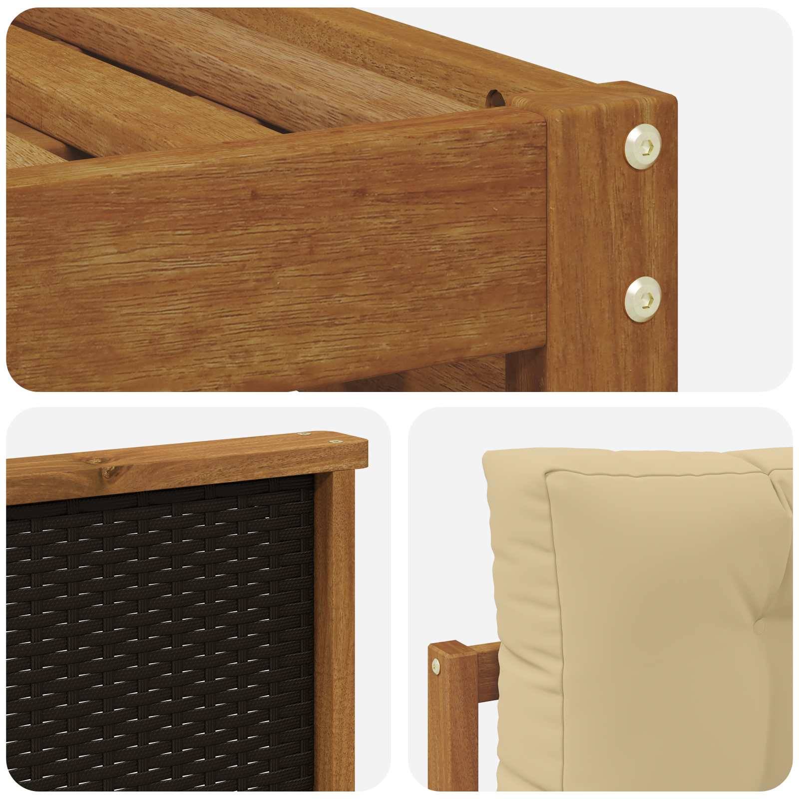 vidaXL Sofagarnituren mit Kissen 6 pcs Massivholz Akazie
