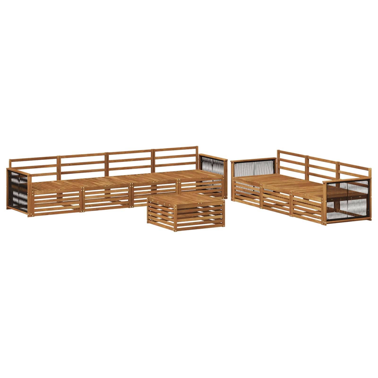 vidaXL Outdoor-Sofagarnitur 8 pcs Natur Massivholz Akazie