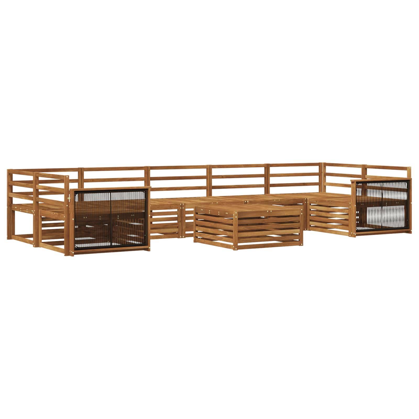 vidaXL Outdoor-Sofagarnitur 8 pcs Natur Massivholz Akazie