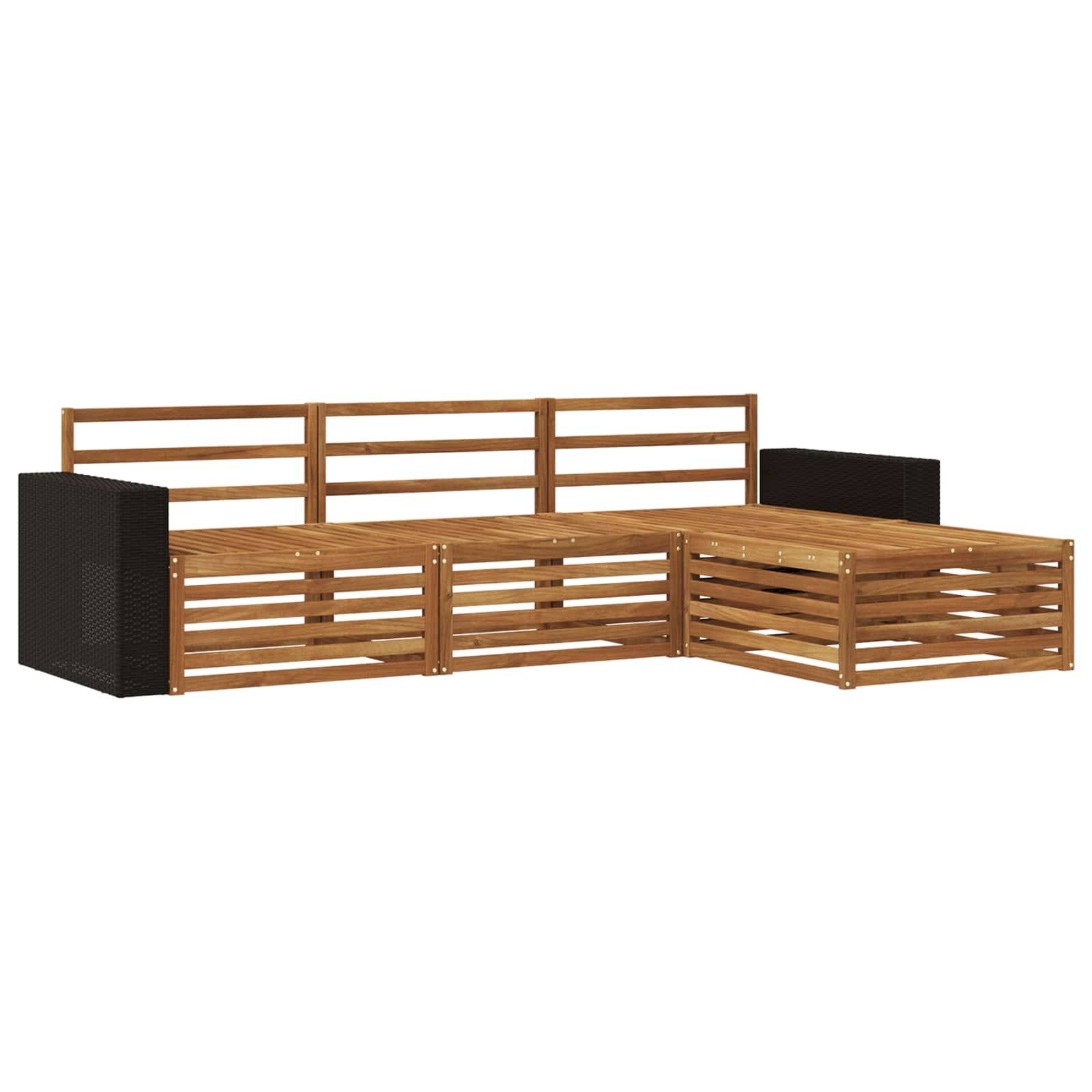 vidaXL Outdoor-Sofagarnitur 5 pcs Massivholz Akazie
