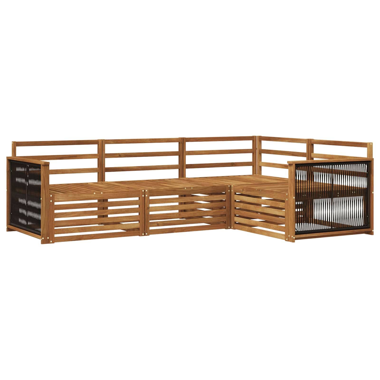 vidaXL Outdoor-Sofagarnitur 4 pcs Natur Massivholz Akazie