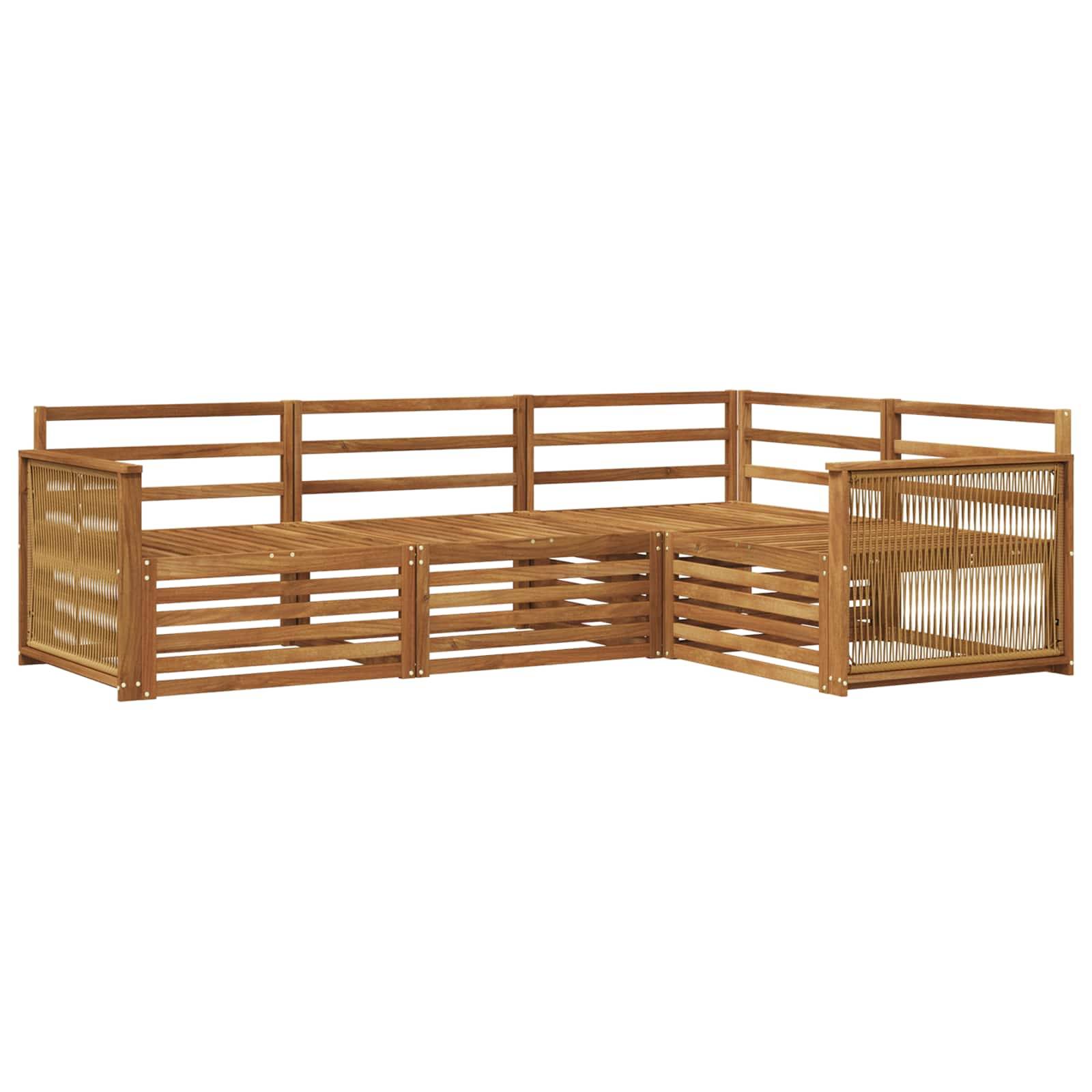 vidaXL Outdoor-Sofagarnitur 4 pcs Natur Massivholz Akazie