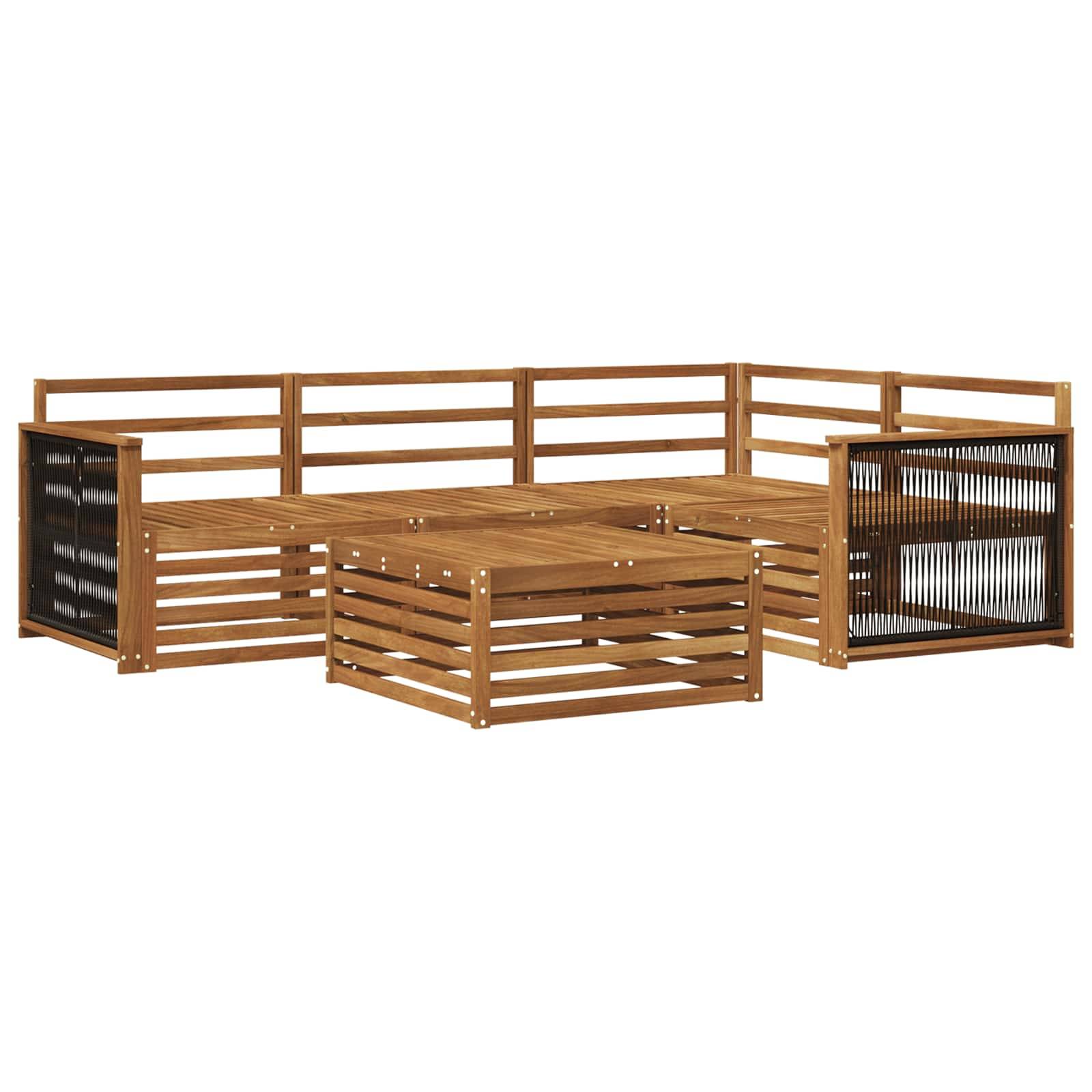 vidaXL Outdoor-Sofagarnitur 5 pcs Natur Massivholz Akazie