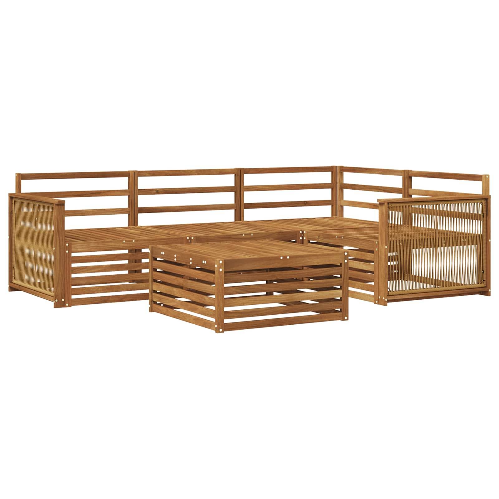 vidaXL Outdoor-Sofagarnitur 5 pcs Natur Massivholz Akazie