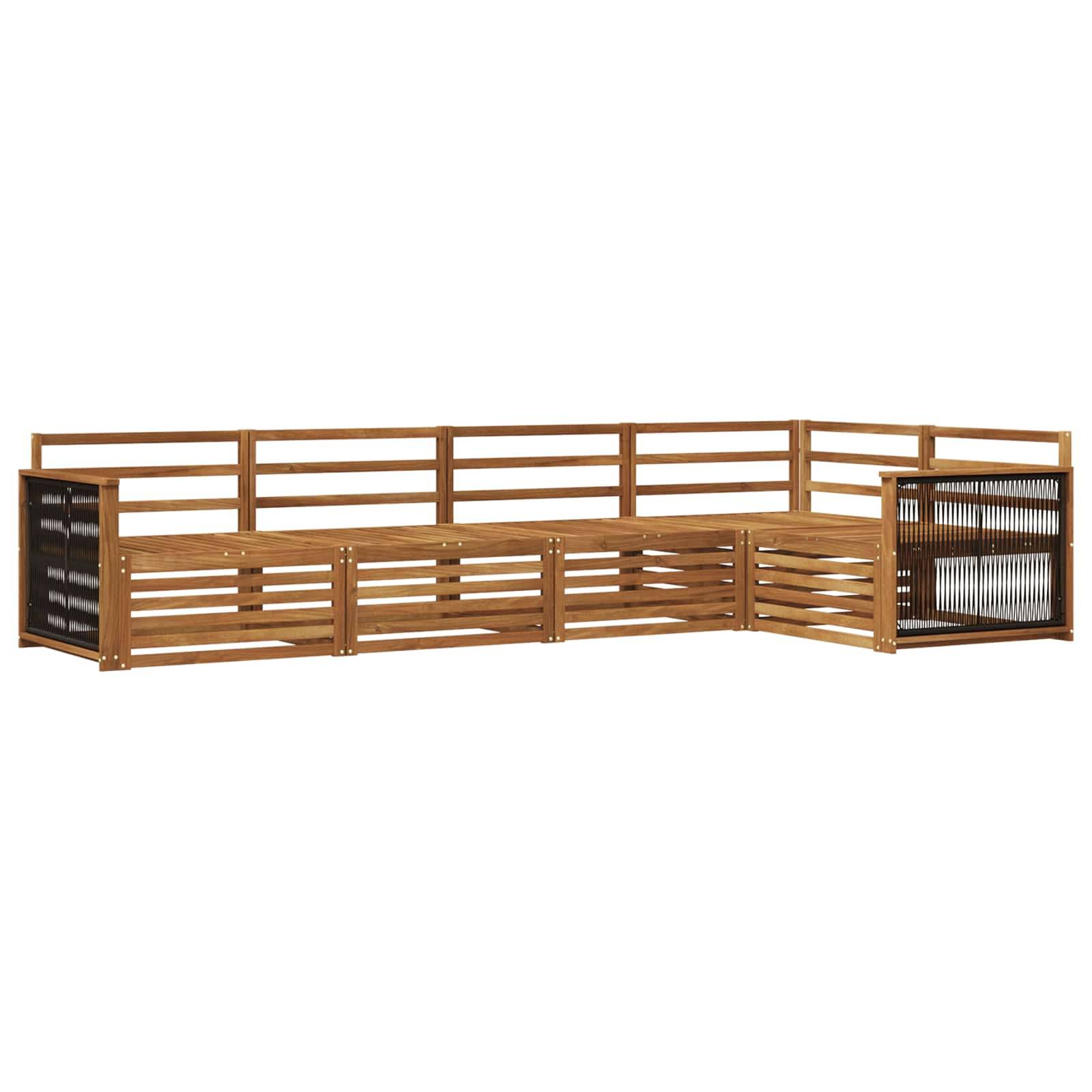 vidaXL Outdoor-Sofagarnitur 5 pcs Natur Massivholz Akazie