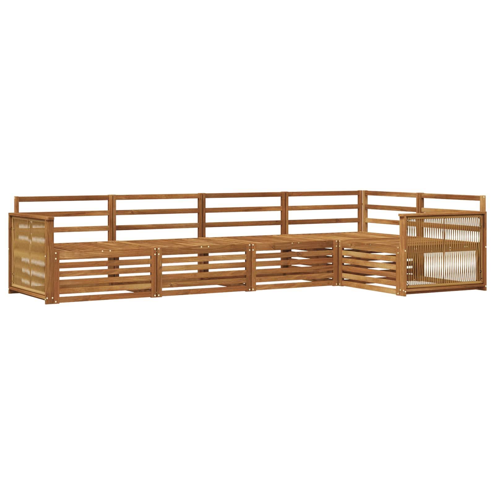 vidaXL Outdoor-Sofagarnitur 5 pcs Natur Massivholz Akazie