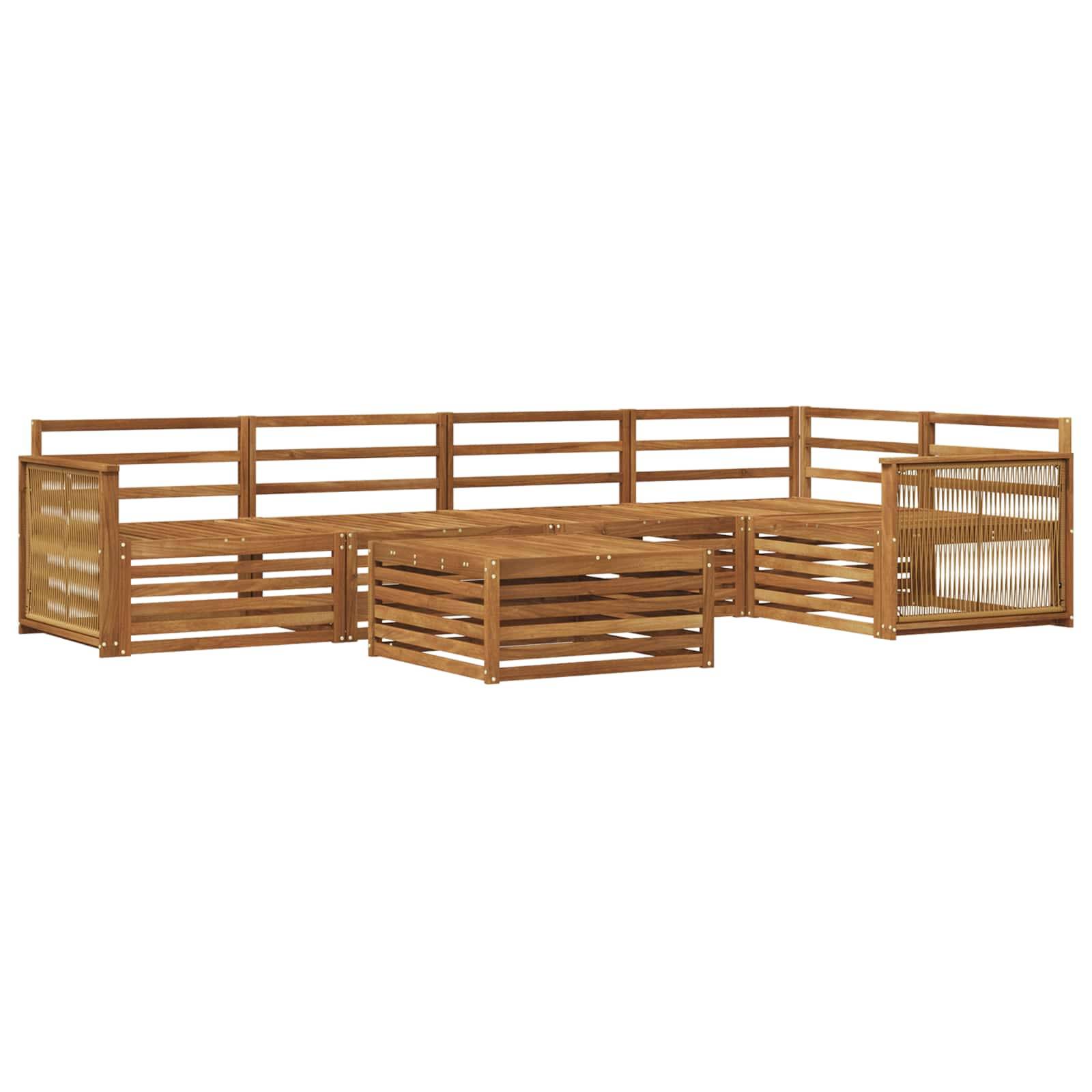 vidaXL Outdoor-Sofagarnitur 6 pcs Natur Massivholz Akazie