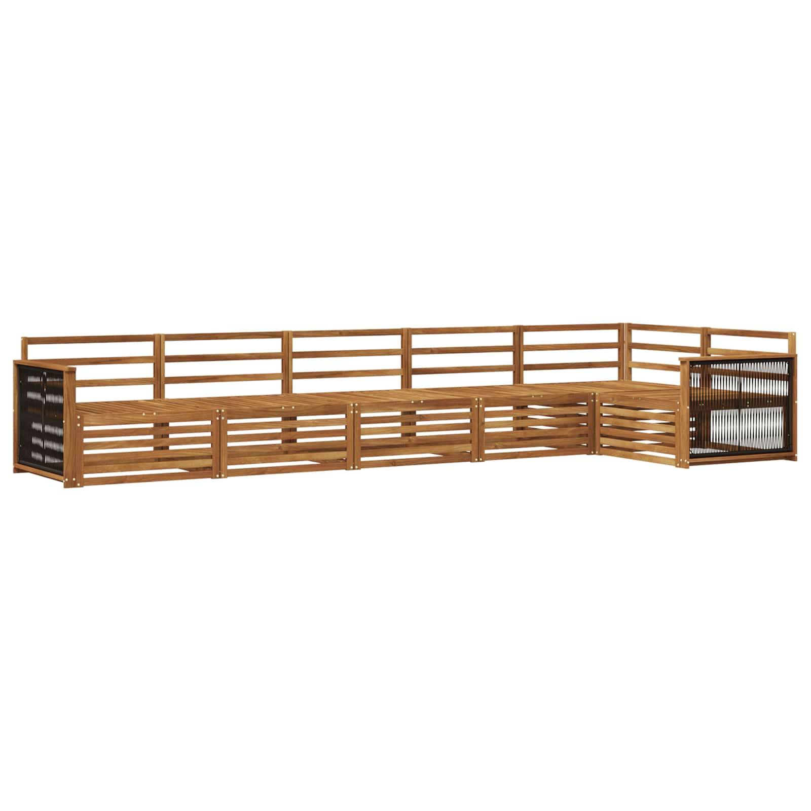 vidaXL Outdoor-Sofagarnitur 6 pcs Natur Massivholz Akazie
