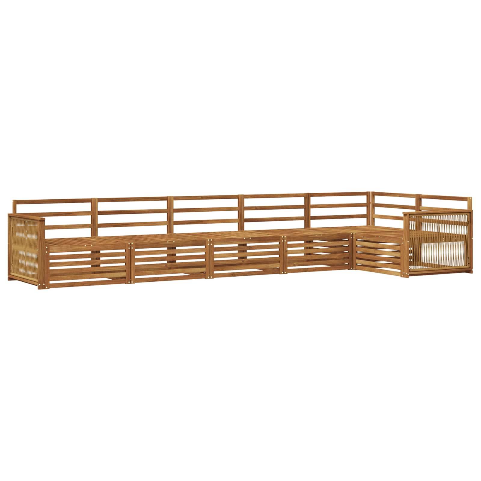 vidaXL Outdoor-Sofagarnitur 6 pcs Natur Massivholz Akazie
