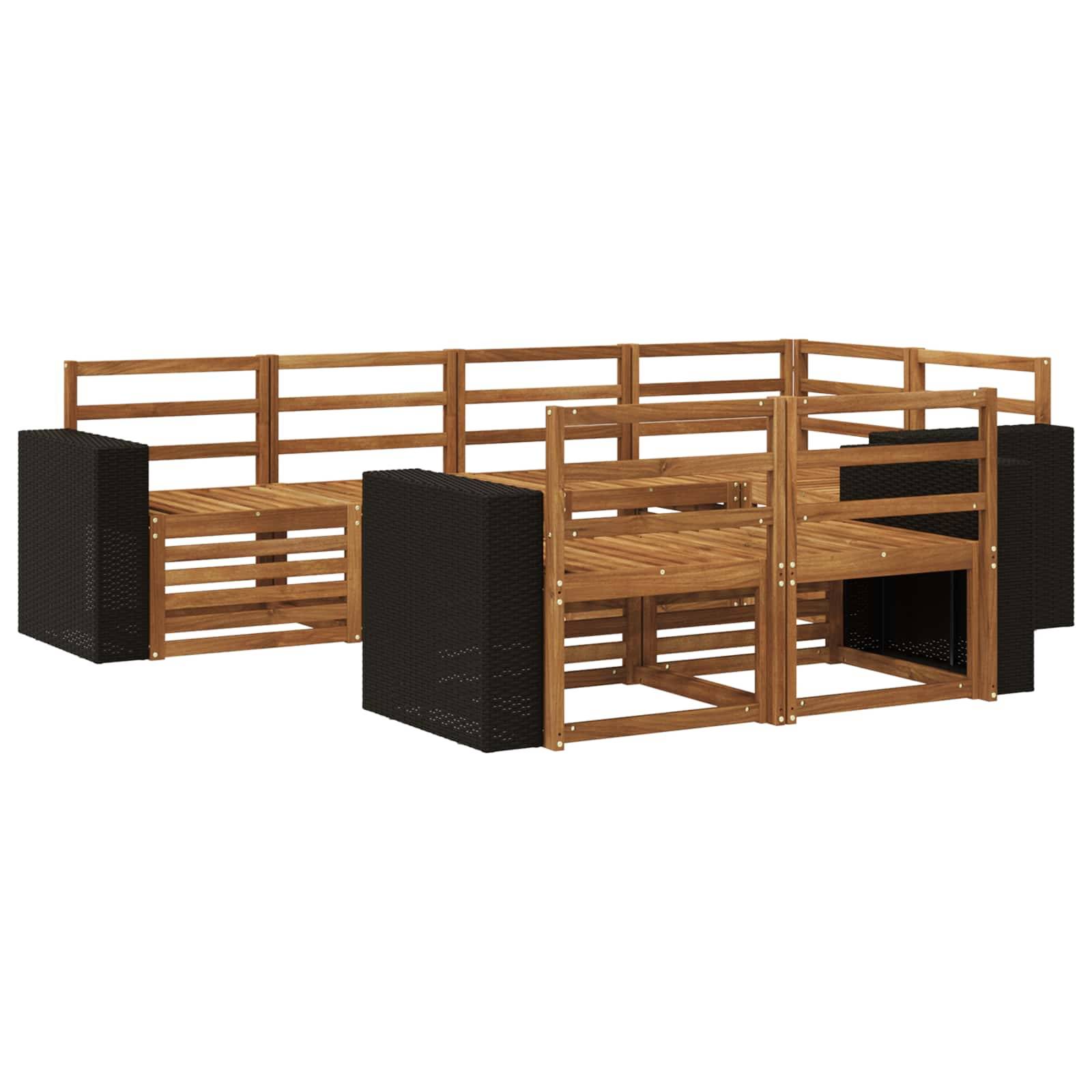vidaXL Ecksofa Set 7 pcs Natur