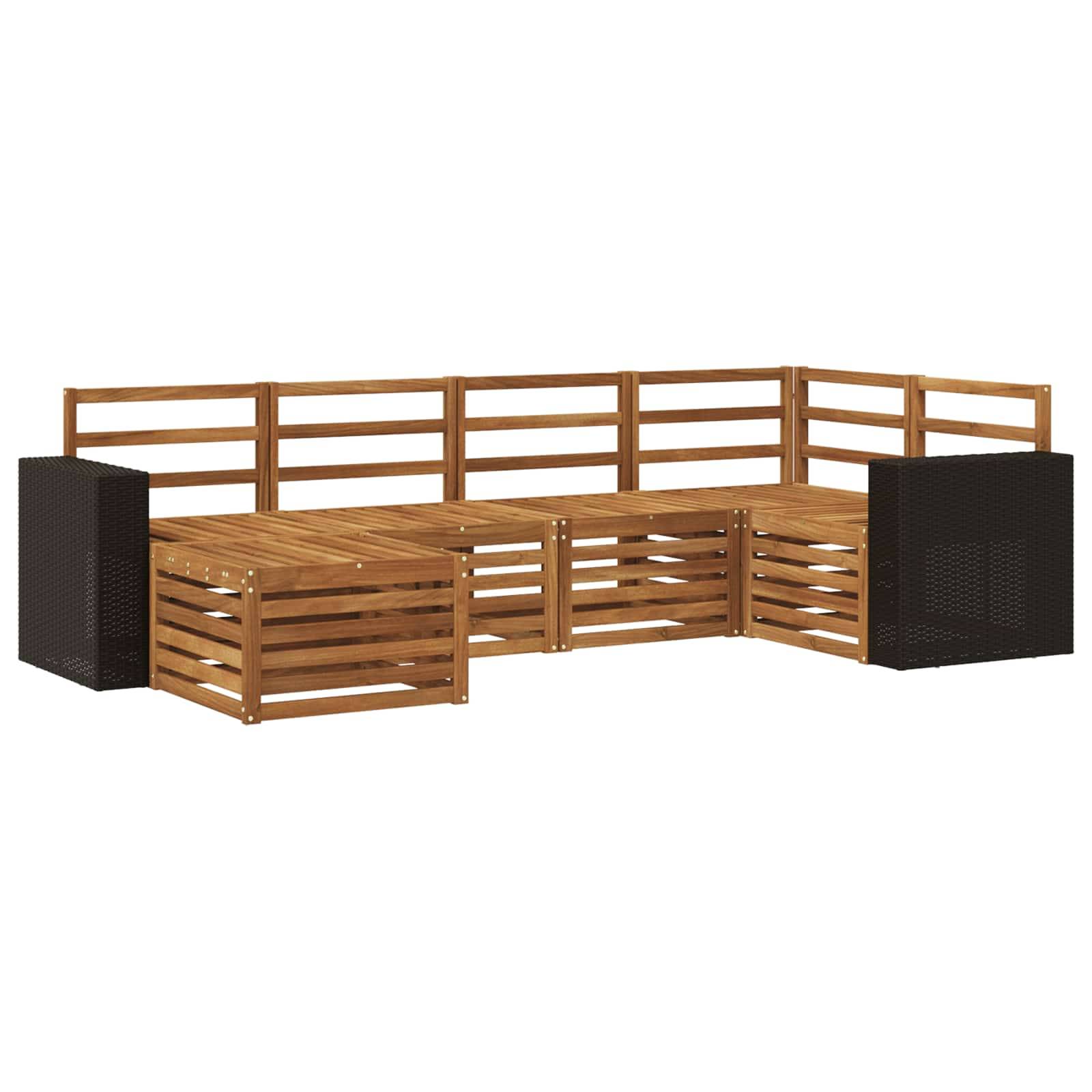 vidaXL Ecksofa Set 6 pcs Natur