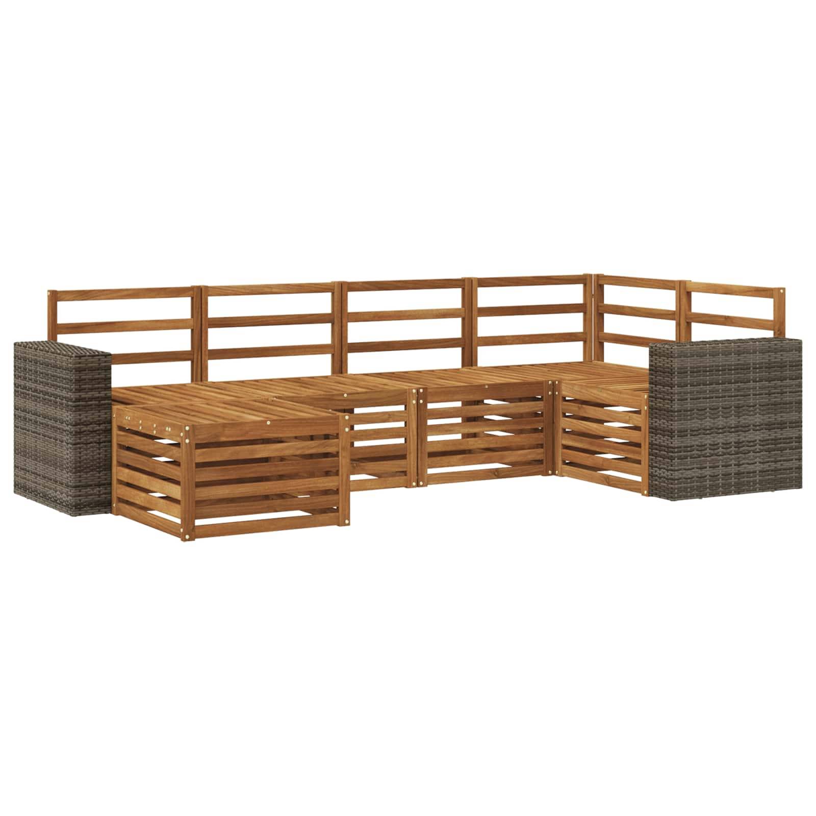 vidaXL Ecksofa Set 6 pcs Natur