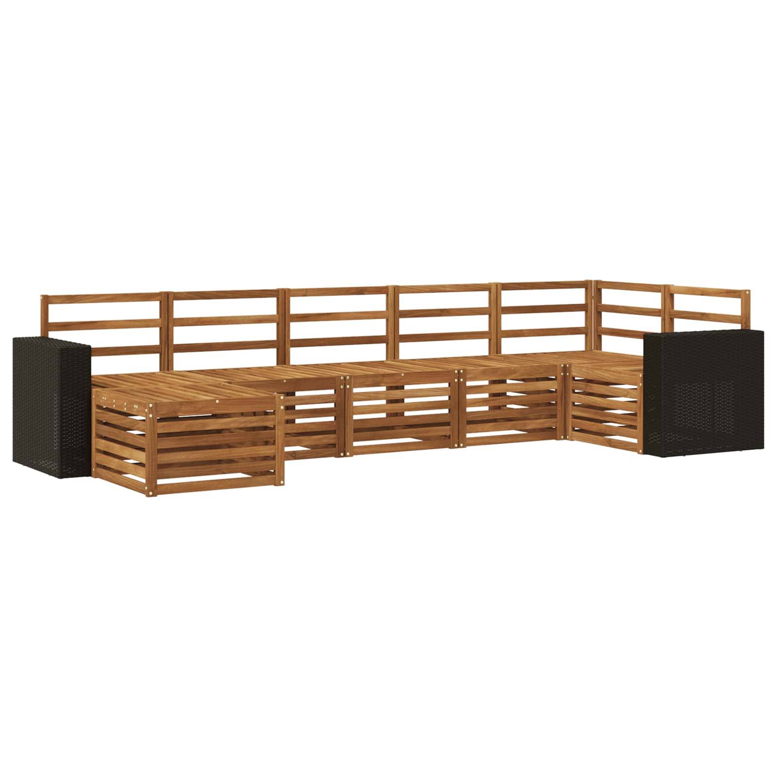 vidaXL Ecksofa Set 7 pcs Natur