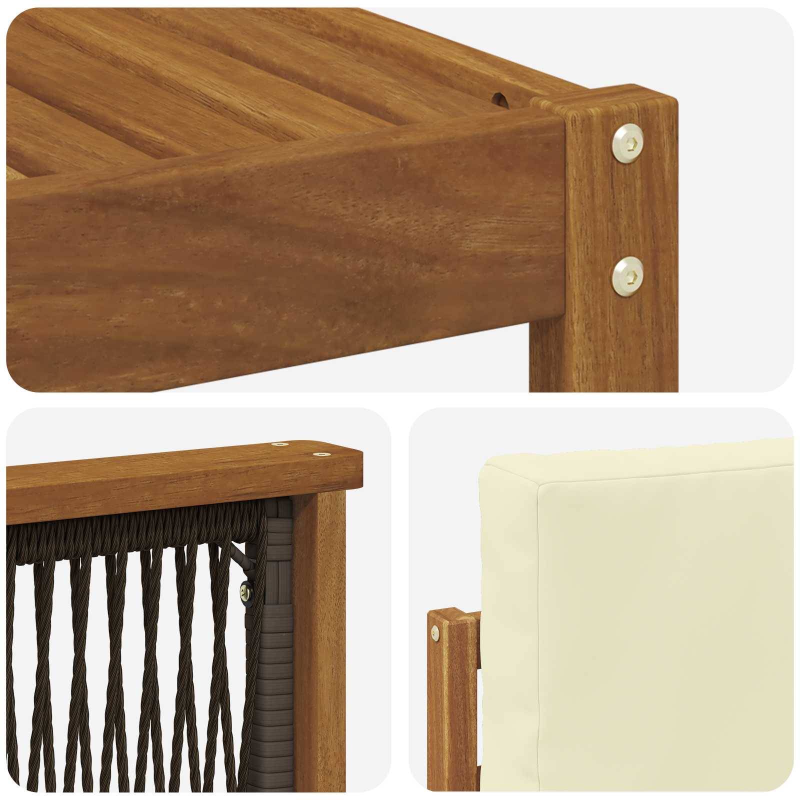 vidaXL Sofagarnituren mit Kissen 9 pcs Massivholz Akazie